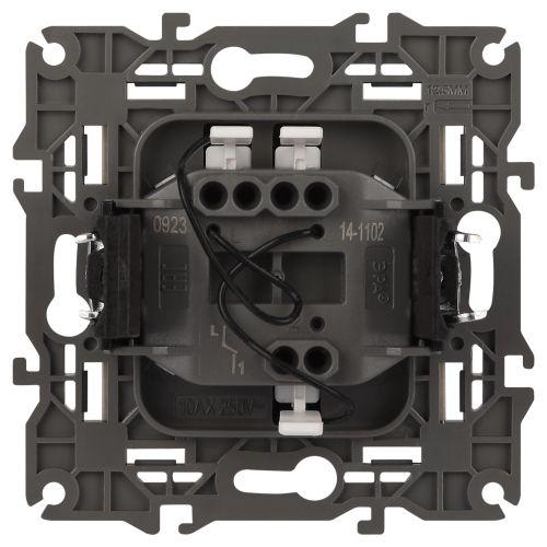 Выключатель 1-кл. СП Эра Elegance 14-1102-04 10А IP20 250В 10AX с подсветкой механизм шампань Эра Б0034218