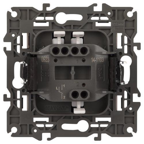 Механизм переключателя 1-кл. СП Эра Elegance 10А IP20 14-1103-02 250В 10AX сл. кость Эра Б0034223