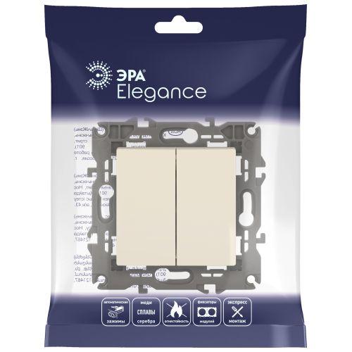 Выключатель 2-кл. СП Эра Elegance 14-1104-02 10А IP20 250В 10AX механизм сл. кость Эра Б0034231