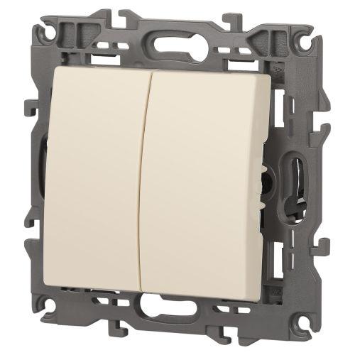 Выключатель 2-кл. СП Эра Elegance 14-1104-02 10А IP20 250В 10AX механизм сл. кость Эра Б0034231