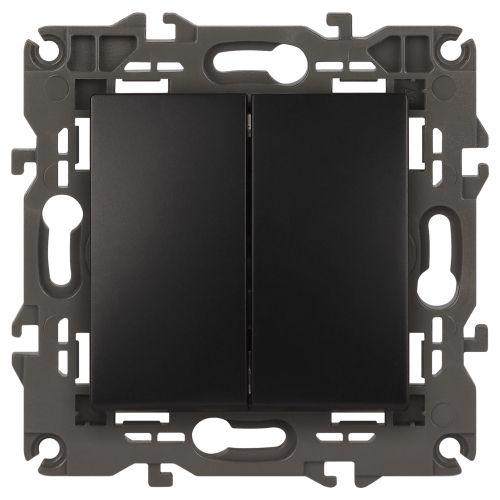 Выключатель 2-кл. СП Эра Elegance 14-1104-05 10А IP20 250В 10AX механизм антрацит Эра Б0034234