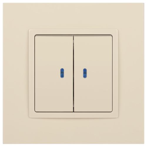 Выключатель 2-кл. СП Эра Elegance 14-1105-02 10А IP20 250В 10AX с подсветкой механизм сл. кость Эра Б0034238