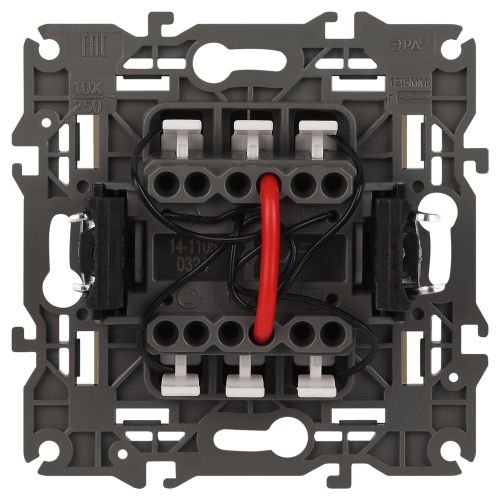 Выключатель 2-кл. СП Эра Elegance 14-1105-02 10А IP20 250В 10AX с подсветкой механизм сл. кость Эра Б0034238