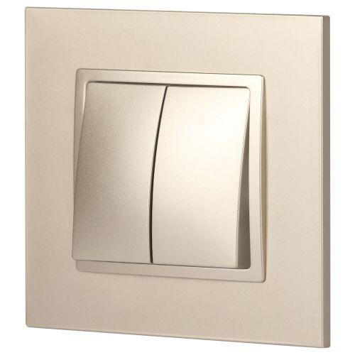 Механизм переключателя 2-кл. СП Эра Elegance 10А IP20 14-1106-04 250В 10AX шампань Эра Б0034246