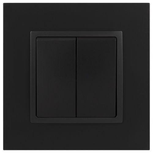 Механизм переключателя 2-кл. СП Эра Elegance 10А IP20 14-1106-05 250В 10AX антрацит Эра Б0034247