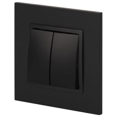 Механизм переключателя 2-кл. СП Эра Elegance 10А IP20 14-1106-05 250В 10AX антрацит Эра Б0034247