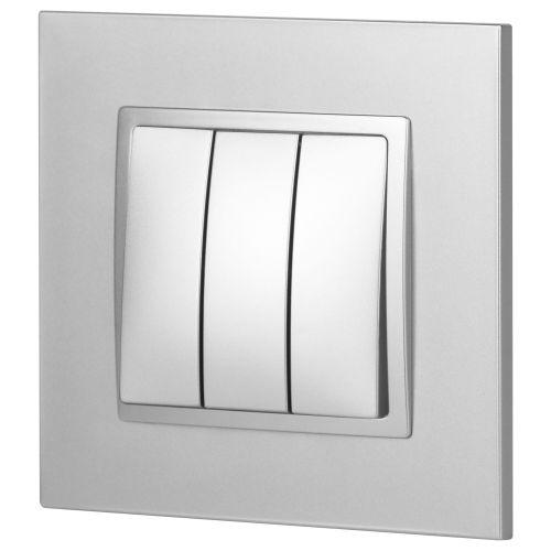 Выключатель 3-кл. СП Эра Elegance 14-1107-03 10А IP20 250В 10AX механизм алюм. Эра Б0034252