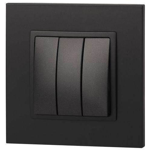 Выключатель 3-кл. СП Эра Elegance 14-1107-05 10А IP20 250В 10AX механизм антрацит Эра Б0034254
