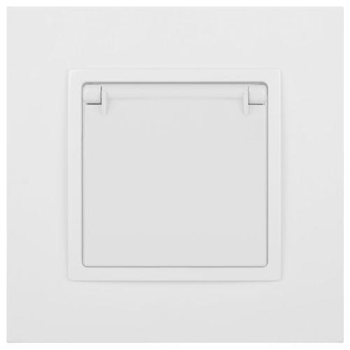 Розетка 1-м СП Эра Elegance 14-2103-01 16А IP20 16AX 250В 2P+E Schuko защ. шторки с крышкой бел. Эра Б0034278