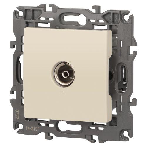 Розетка телевизионная одиночная TV 1мод. Elegance 14-3101-02 IP20 сл. кость Эра Б0034291