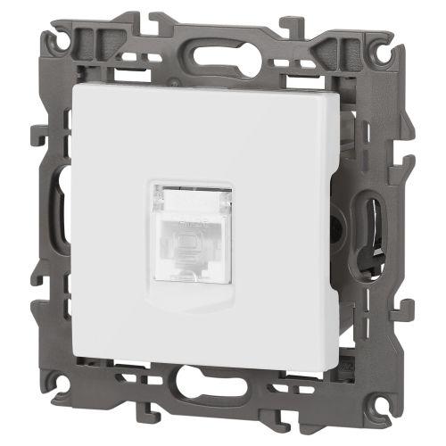 Розетка компьютерная 1-м Elegance 14-3107-01 RJ45 IP20 механизм бел. Эра Б0034302