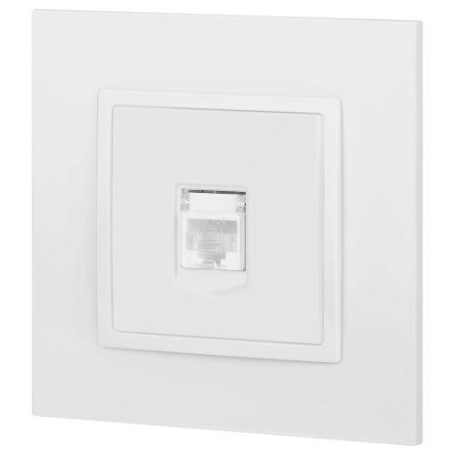 Розетка компьютерная 1-м Elegance 14-3107-01 RJ45 IP20 механизм бел. Эра Б0034302