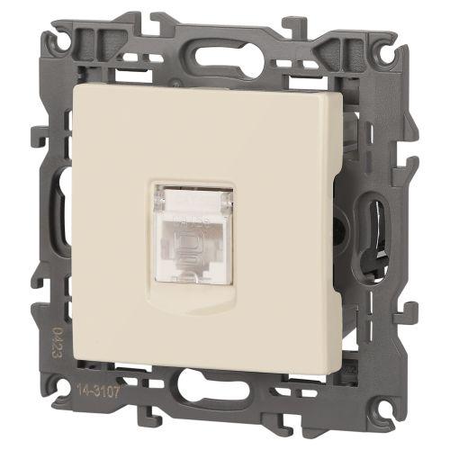 Розетка компьютерная 1-м Elegance 14-3107-02 RJ45 IP20 механизм сл. кость Эра Б0034303