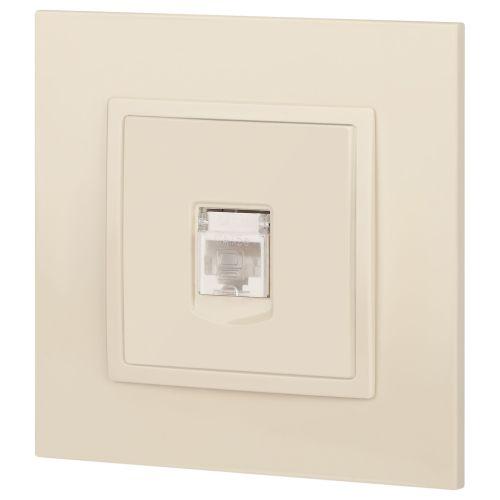 Розетка компьютерная 1-м Elegance 14-3107-02 RJ45 IP20 механизм сл. кость Эра Б0034303