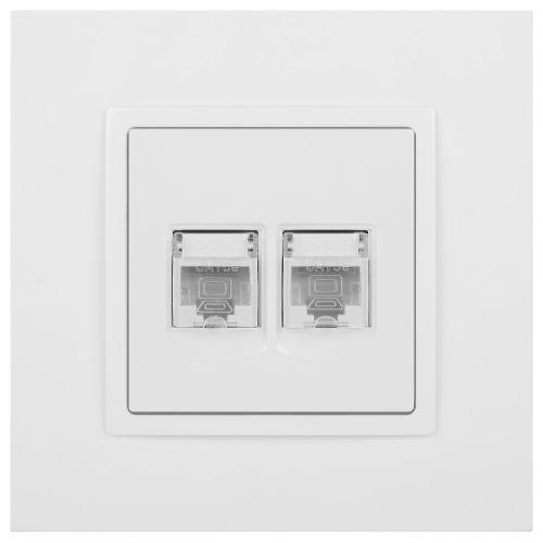 Розетка компьютерная 2-м Elegance 14-3108-01 RJ45 IP20 механизм бел. Эра Б0034308