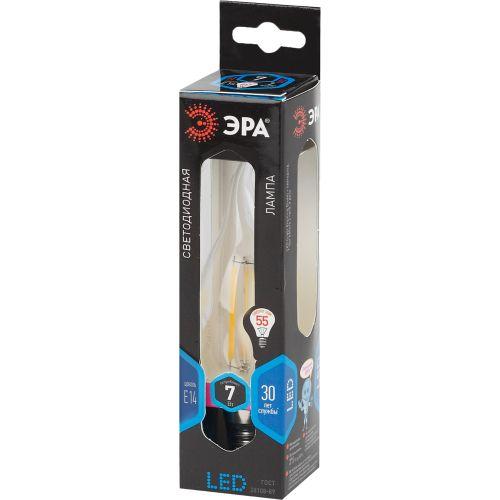 Лампа светодиодная филаментная F-LED BXS-7W-840-E14 7Вт свеча на ветру 4000К нейтр. бел. E14 730лм 170-265В Эра Б0027945
