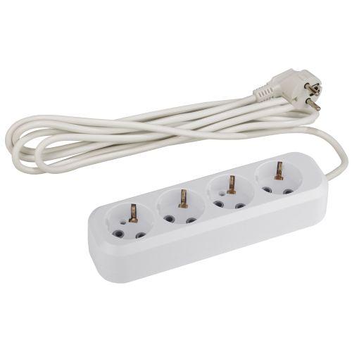 Удлинитель 4х5м с заземл. 10А IP20 UX-4e-5m ПВС 3х0.75 Эра Б0038580