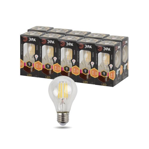 Лампа светодиодная филаментная F-LED A60-9W-827-E27 9Вт грушевидная тепл. E27 Эра Б0043433