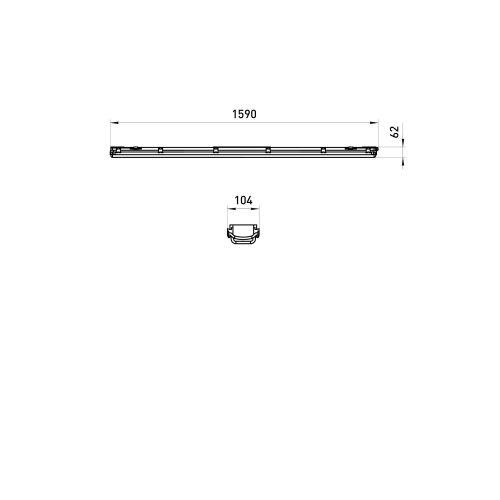 Светильник светодиодный SPP-101-0-002-150 IP65 под две светодиод. лампы T8 G13 1500мм ЭРА Б0043659