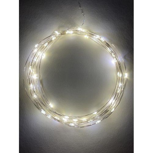 Гирлянда светодиодная "Нить" 5м 50LED тепл. свет АА ЭРА Б0047960