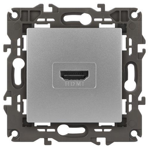 Розетка HDMI, Эра Elegance, алюминий, 14-3114-03 (Б0034334)