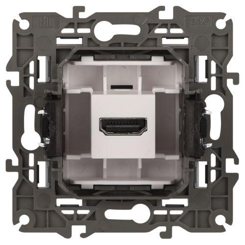 Розетка HDMI, Эра Elegance, алюминий, 14-3114-03 (Б0034334)
