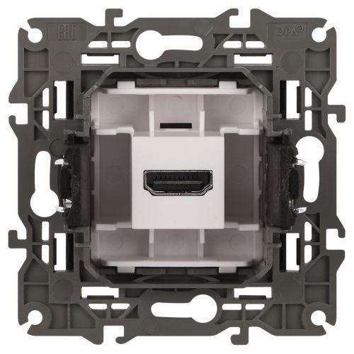 Розетка HDMI, Эра Elegance, антрацит, 14-3114-05 (Б0034336)