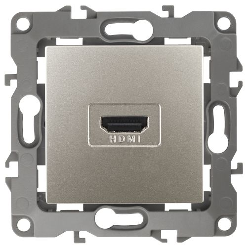 Розетка HDMI, Эра12, перламутр, 12-3114-15 (Б0027490)