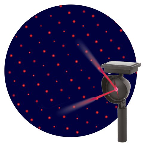 Садовый проектор на солнечной батарее, пластик, 34 см ERAPR024-01 ЭРА (Б0038500)