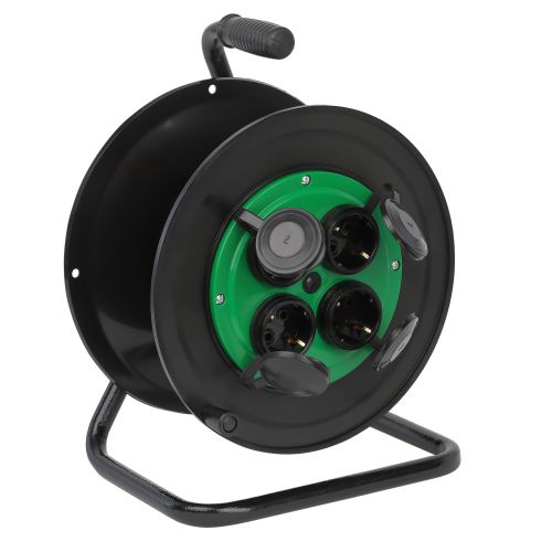 Катушка пластиковая RP-4e-IP44 для подключения провода 4 розетки c заземлением с защитными крышками (Б0055423)