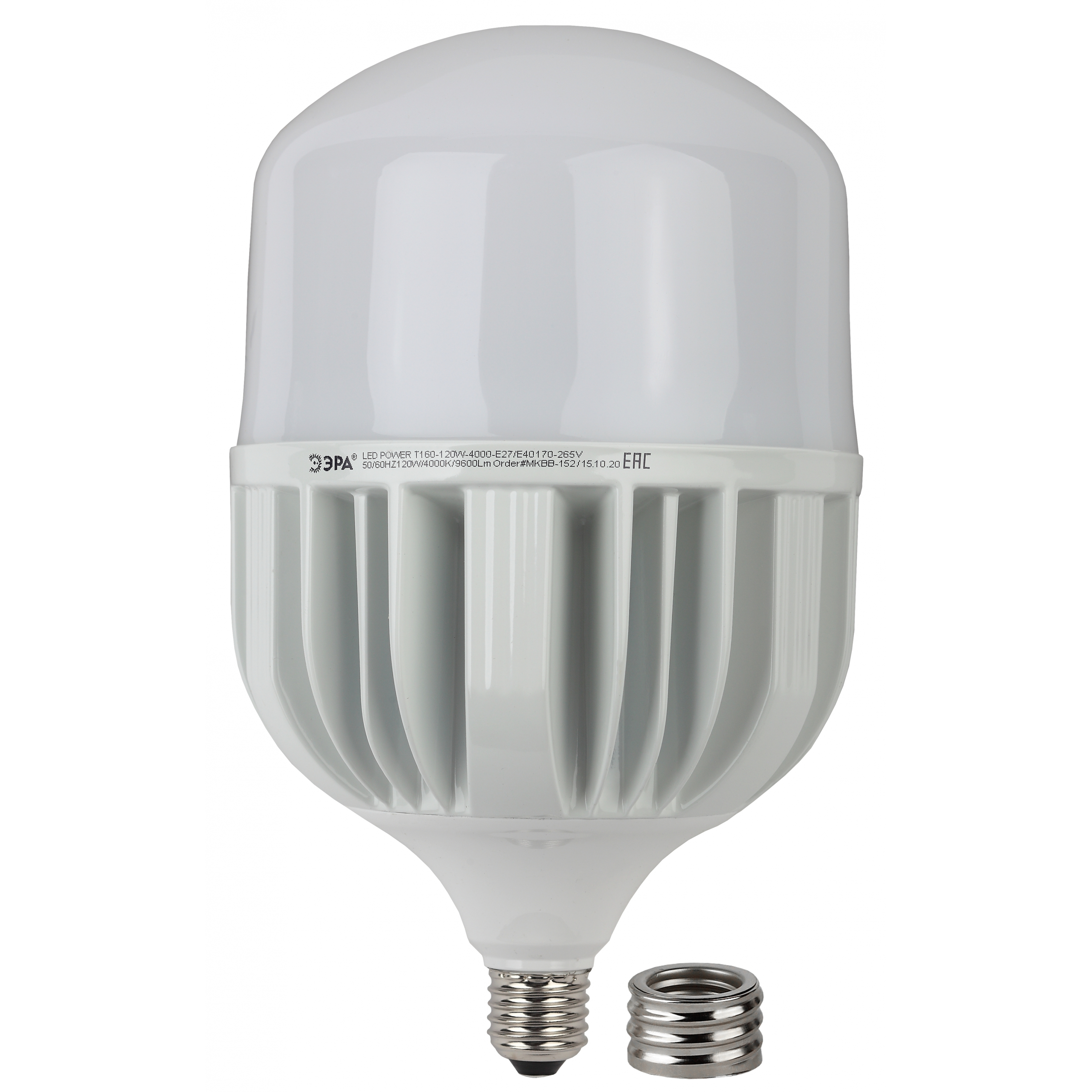 Лампа светодиодная LED POWER T160-120W-4000-E27/E40 (диод колокол 120Вт нейтр E27/E40) (6/96) ЭРА (Б0049103)