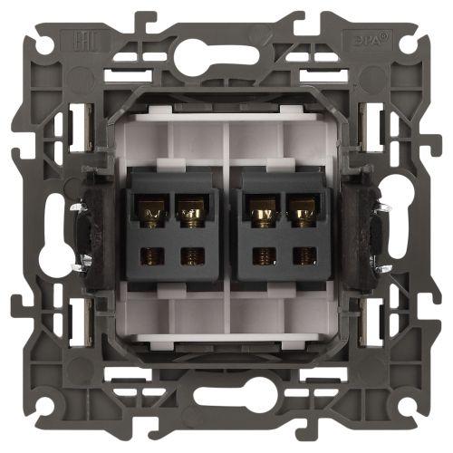 Розетка аудио двойная, Эра Elegance, шампань, 14-3112-04