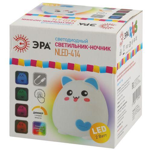 Светильник настольный NLED-414-2W-BU белый с синим ЭРА