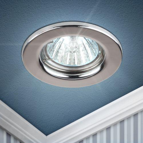 Светильник ST1 CH 50Вт MR16 12В точечный штампован. хром. ЭРА C0043799