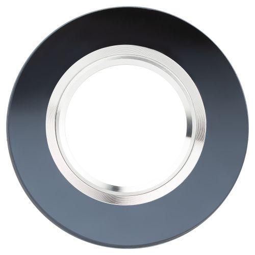 Светильник DK7 CH/BK 50Вт MR16 12В точечный; декор стекло круглое хром./черн. ЭРА C0043793