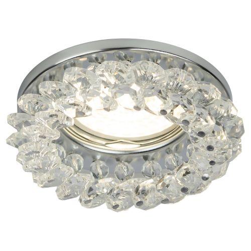 Светильник DK16 CH/WH декор "круглый с мелкими хрусталиками" хром/прозр. ЭРА C0044737