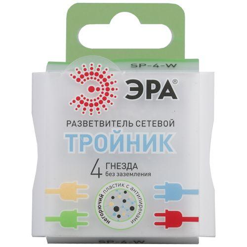 Разветвитель 4-м SP-4-W без заземл. (10/60/2880) бел. ЭРА Б0005103