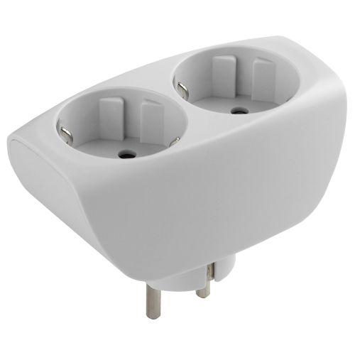 Разветвитель 2-м SP-2e-W с заземл. со шторками (10/60/1440) бел. ЭРА C0045528