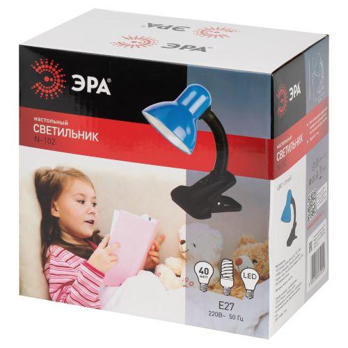 Светильник настол. N-102-E27-40W-BU син. ЭРА C0041426