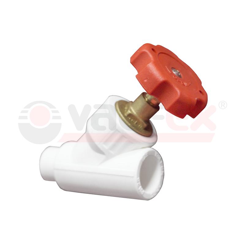 Клапан PP-R бел запорн Дн25х45гр вн/нр пайка VALFEX 10173025