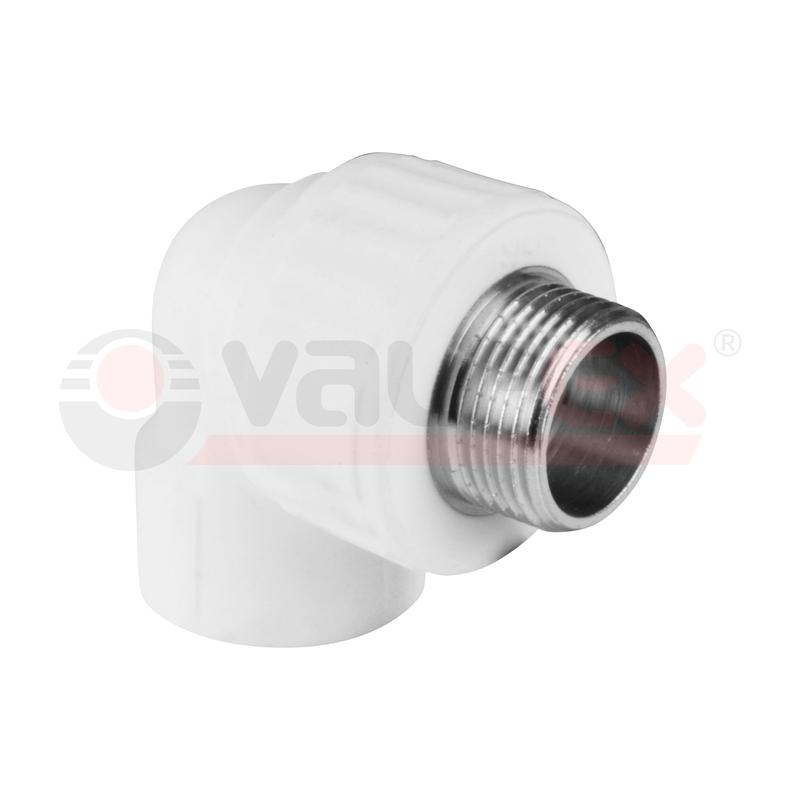 Угольник PP-R бел комб Дн20х1/2" НР VALFEX 10126020