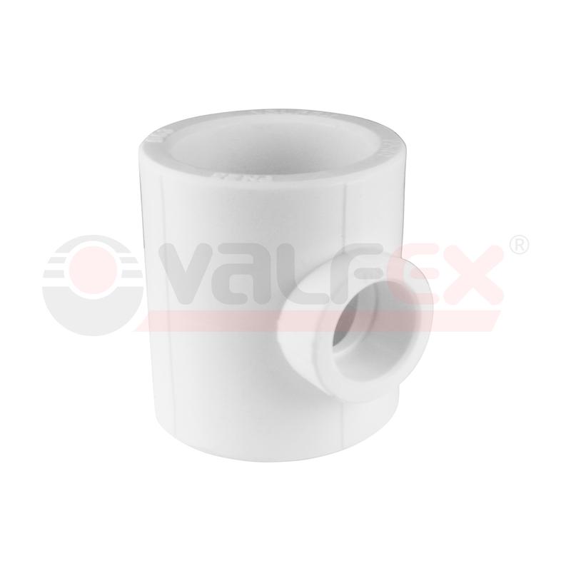 Тройник PP-R бел перех Дн20х25х20 VALFEX 10202520