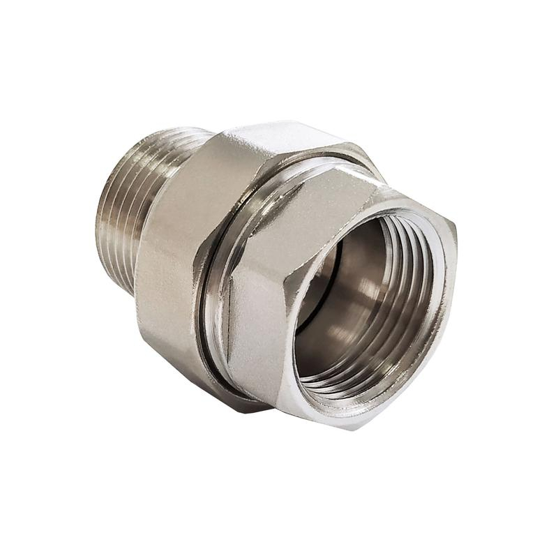 Соединитель лат американка Ду20 м/р никель VALFEX VF.340.N.034