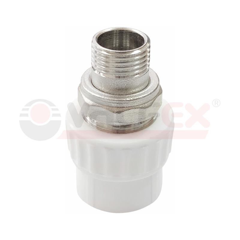 Муфта PP-R бел комб разъем Дн20х1/2" НР д/рад VALFEX 10159020