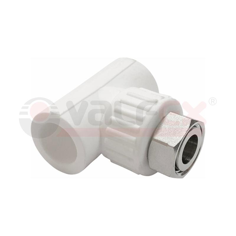 Тройник PP-R бел комб Дн20х1/2" нак/г VALFEX 10140020
