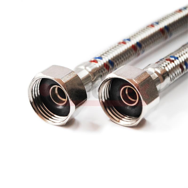 Подводка гибкая д/воды нерж Н1/2"-Н1/2" L=0.5м нж/г VALFEX S/S 50сm В-В