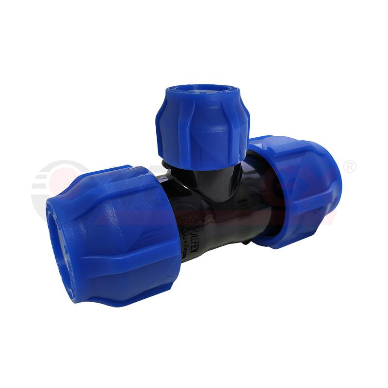 Тройник ПЭ перех компресс Дн63х40 Ру16 VALFEX 1210012634063