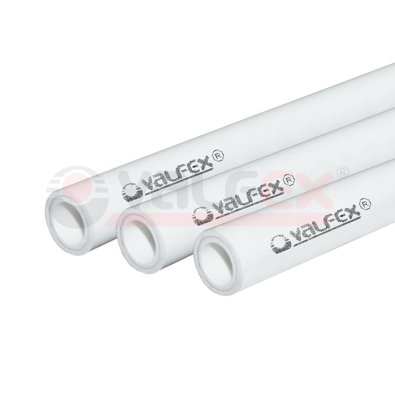 Труба PP-R бел арм алюм Дн20х3,4 Ру25 SDR6 90С 2м VALFEX 101040202 .