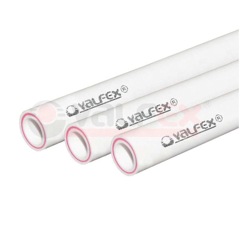 Труба PP-R бел арм стекл Дн40х5,5 Ру20 SDR7,4 90С 2м VALFEX 101050402 .