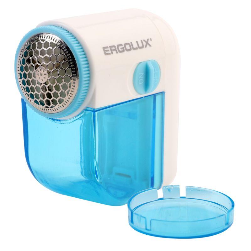 ERGOLUX ELX-LR01-C40 бело-голубой (машинка для удаления катышков, 2xLR6(AA))